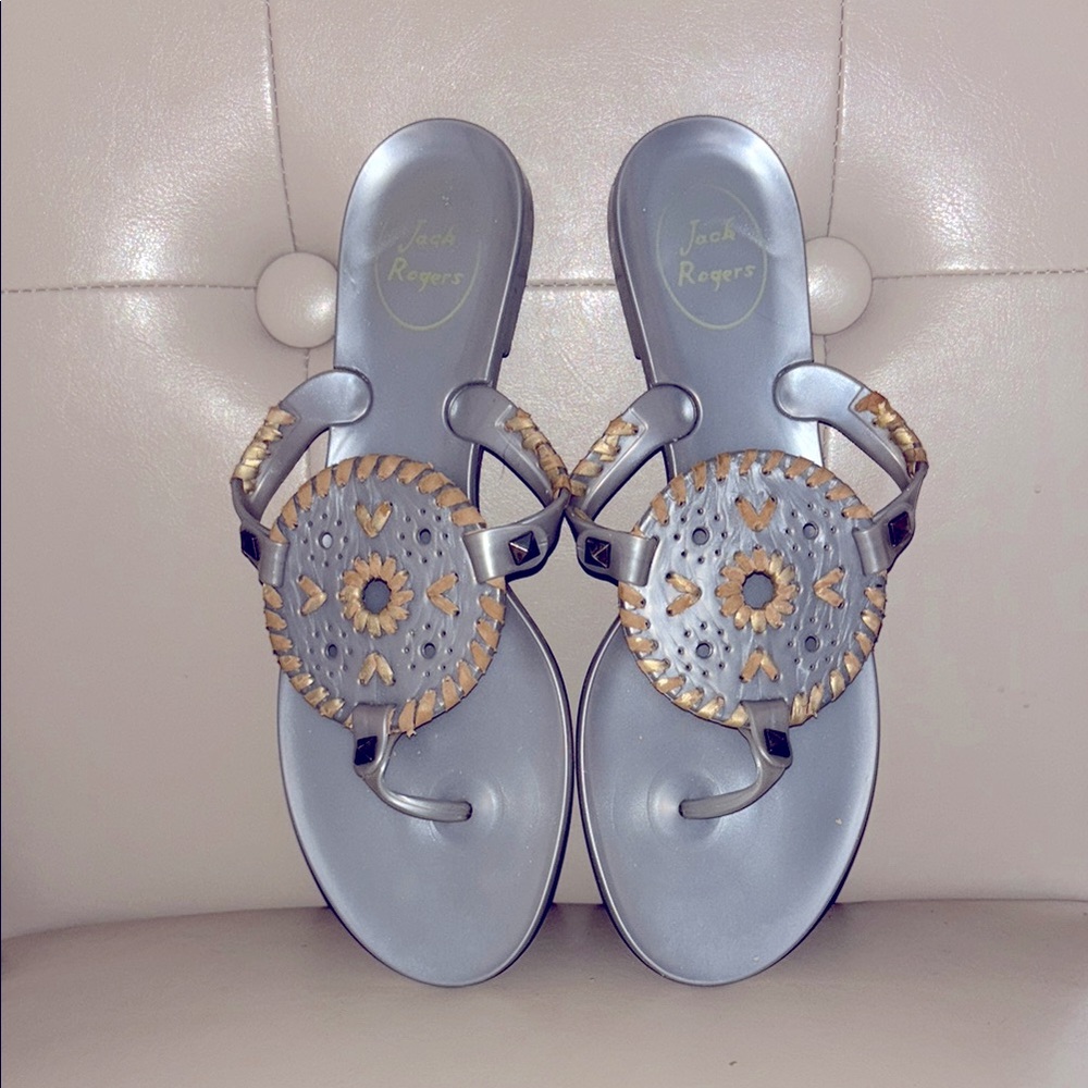 Jack Rogers Women's Silver & Gold Sandals